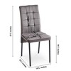 PAGED Set of 4  Velvet Dining Chairs with High Backrest & Golden Legs,Elegant Armless Chairs with Space-Saving Design for Kitchen,Living Room - 3 of 4