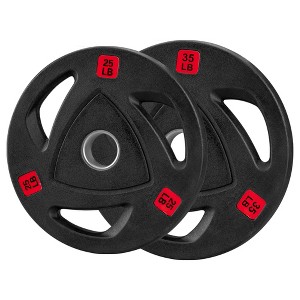 COZONY 2-Inch Cast Iron Weight Plates, Rubber Coated  Plates for Strength Training and Home Gym - 1 of 4