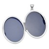 Black Bow Jewelry 14k White Gold 32mm Floral Border Oval Locket - 4 of 4