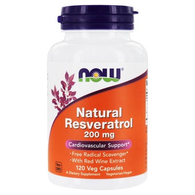 NOW Foods Natural Resveratrol 200 mg.  -  120 Count