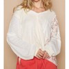 Women's Vintage Wash Floral Patch Top - POL - 2 of 4