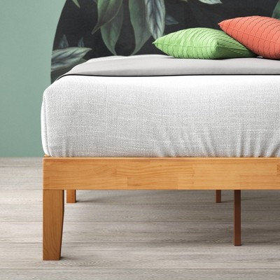 Natural Twin Wood Platform Bed Frame with Slats