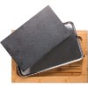 Good Cooking -Cooking Stone w Bamboo Platter - Extra Large Lava Hot Stone Tabletop Grill- Cooking Platter & Cold Lava Rock for Indoor BBQ, Hibachi - 3 of 3
