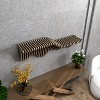 HomeStock Parametric 36 inch Floating Shelf TV Unit Modern Geometric Wooden Wall Piece Decor Natural Oak Color 3D Wavy Living and Gaming Room Shelf - 3 of 4