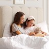 Twin Bed Frame with Drawer, White Velvet Upholstered Platform Bed with Wave Headboard for Kids/Girls, Wooden Slats Support, No Box Spring Needed - 4 of 4