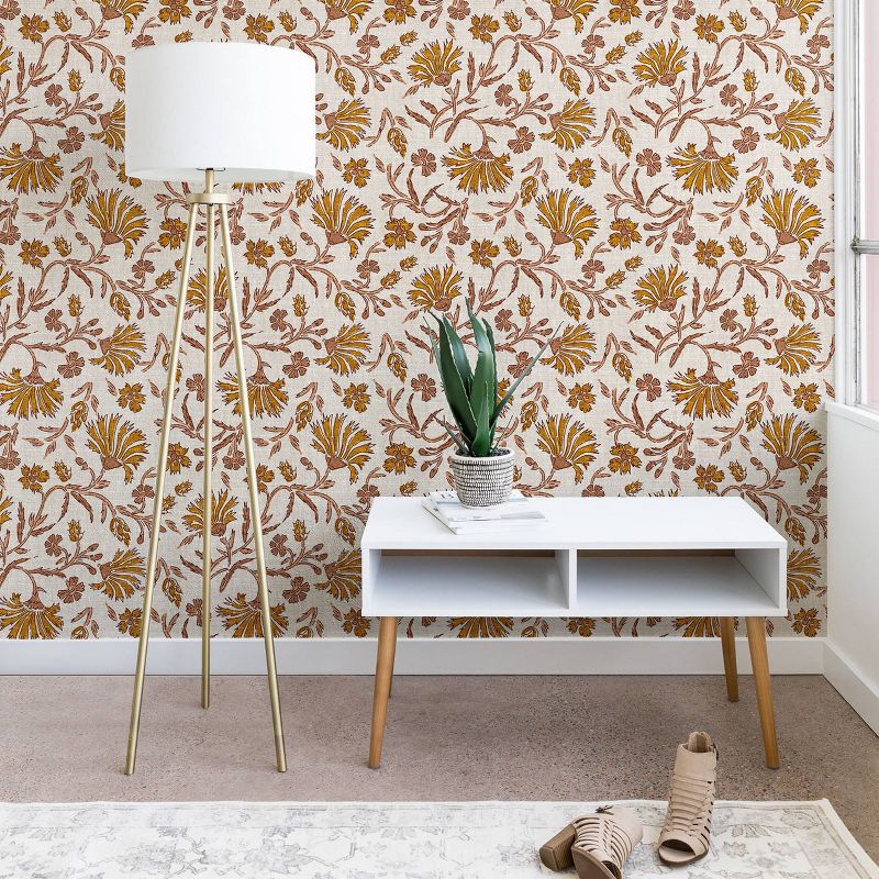 Holli Zollinger Kalami Floral Wallpaper Brown - Deny Designs, 3 of 5