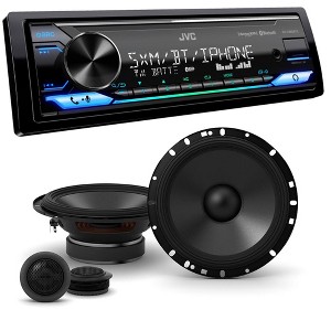 JVC KD-X380BTS Digital Media Receiver w/ Bluetooth, USB, Amazon Alexa w/ 1 Pair Alpine S-S65C 6.5" Component Speakers - 1 of 4