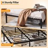 14 Inch Metal Bed Frame Platform Bed Frame No Box Spring Needed, Sturdy Heavy Duty Bed Frame, Easy Assembly, Under Bed Storage - Black - 2 of 4
