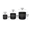 VisioGear 3PCS Ceramic Flowerpot, Modern Planter for Patio, Garden, Windowsill, Black, 9.65"*9.65"*9.26" - 3 of 4