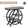 Syemin End Tables Industrial Narrow End Table with 3-Tier Storage Shelves, Modern Slim Industrial Sofa Side Table, Gray, 25.59"*11.81"*25.59" - 3 of 4