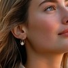 Ross-Simons 8-9mm Cultured Pearl Double-Hoop Earrings in 14kt Yellow Gold - 2 of 4