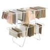 Clothes Drying Rack Foldable 2-Level Laundry Drying Rack, Free-Standing Large Drying Rack with Height-Adjustable Wings - 2 of 4