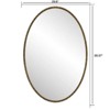 SEVOBAL Bathroom Vanity Mirrors Elegant Metal Oval Mirror Sleek Brushed Frame Rust-Resistant Versatile Decor, Gold, 25.59"*1.18"*39.37" - 4 of 4