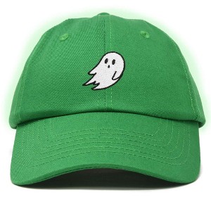 Dalix Ghost Glow in the Dark Embroidered Mens Womens Cotton Dad Hat Baseball Cap Adjustable - 1 of 4