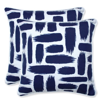 16.5" 2pk Baja Nautical Throw Pillows Blue - Pillow Perfect