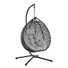 Patio Swing Egg Chair With Stand,PE Rattan Egg Chair,Hanging Basket Chair,Hammock Chair -Maison Boucle - 2 of 4