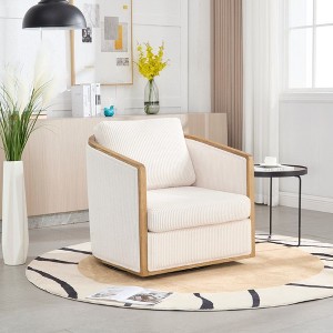 NicBex Accent Chair with Comfortable Foam Cushion,Modern Swivel Barrel Chair,Club Chair for Bedroom,Reading Room - 1 of 4