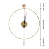 YIYIBYUS 23.6" Classical Large Decorative Wall Clock with Pendulum, Modern Non-Ticking Silent Metal Wall Clocks for Living Room, Bedroom - 3 of 4