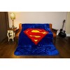 DC Comics Faux Fur Blanket, Superman Shield TWIN - 2 of 3