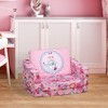 Qaba Kids Fold-Out Couch/Chair Lounger with Space-Themed Washable Fabric & Removable Cushion for 3-6 Years Old Children, Pink - 2 of 4