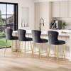FURNIinspire Dining Chair, Set of 2, Wing Back Bar Chairs for Kitchen Island Dining Room Pub, Black, 17.7"*17.5"*26" - 3 of 4