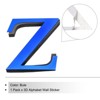 Unique Bargains 3D Acrylic Self-Adhesive Mirror Alphabet Sticker Wall Decals Blue - 3 of 4