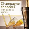 Sparkle and Bash 6 Pack Champagne Shooter Plastic Glass Set - Champagne Glasses with Stands - 2 of 4