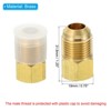 Unique Bargains Fit Air Gas Line Refrigeration Brass SAE 45 Degree Flare Plumbing Connectors - 2 of 4