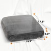 Cheer Collection Memory Foam Extra-Large Seat Cushion (Gray) - 3 of 4