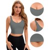 Allegra K Women's Workout Fitness Longline Wireless Padded Yoga Sports Bra - 3 of 4