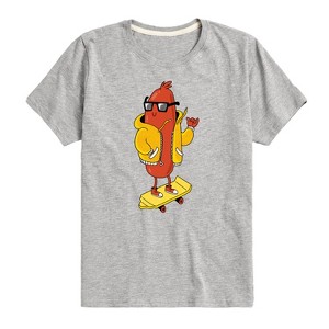 Boys' - Instant Message - Hot Dog Skater Short Sleeve Graphic T-Shirt - 1 of 4