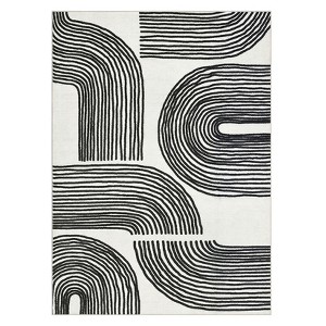 Modern Abstract Living Room Rugs, Indoor Contemporary Soft Non Slip Bedroom Carpet, Machine Washable Indoor Floor Rugs for Dining Room Nursery - 1 of 4
