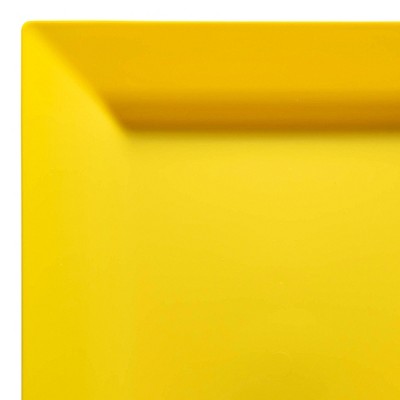 Smarty Had A Party 6.5" Yellow Square Plastic Cake Plates - 120 pcs
