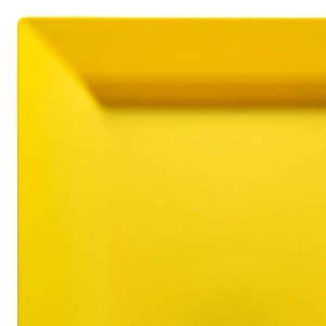 Smarty Had A Party 6.5" Yellow Square Plastic Cake Plates - 120 pcs - 1 of 4