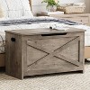 COZONY 30" Wooden Storage Chest Bench with Safety Hinge, Easy-Assembly Large Shoe Bench for Entryway, Living Room & Bedroom - 3 of 4