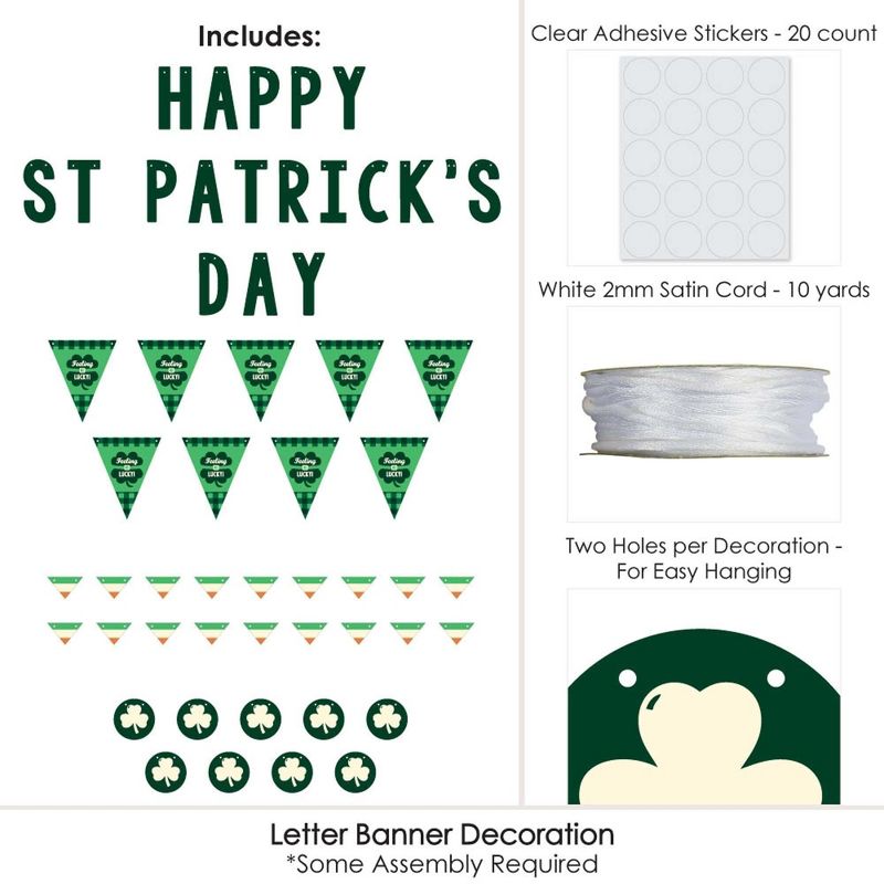 Big Dot of Happiness St. Patrick's Day - Saint Paddy's Day Party Letter Banner Decoration - 36 Banner Cutouts & Happy St. Patrick's Day Banner Letters, 5 of 8