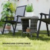 Resenkos Patio Coffee Tables,Patio Tables,18" PE Rattan Patio Side Table with 2-Tier Storage, Composite Wood Top, - 4 of 4