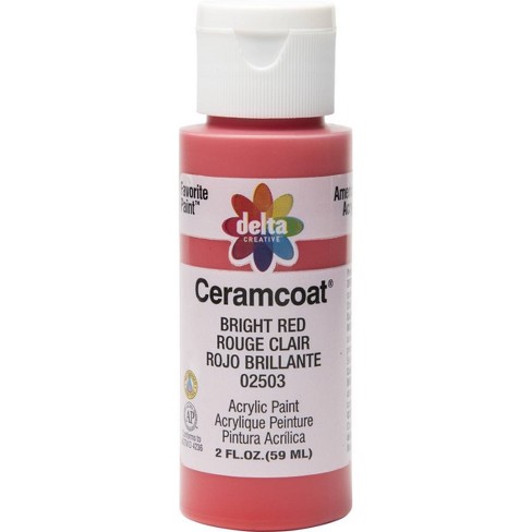 2 Fl Oz Acrylic Craft Paint Bright Red - Delta Ceramcoat : Target