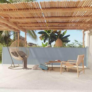 vidaXL Patio Retractable Side Awning 46.1 in.x236.2 in. Gray - 1 of 4
