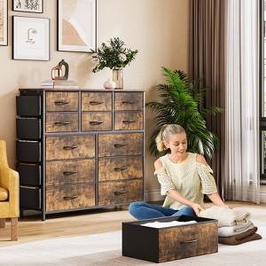 Dresser for Bedroom with 12 Drawer, Dressers & Chests of Drawers for Hallway, Entryway, Sturdy Metal Frame, Wood Tabletop, Easy Pull Handle - 1 of 4