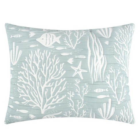 Greenland Home Fashions Marina Luxurious Modern Ultra Soft Pillow Sham Seafoam - image 1 of 4