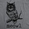 Mens Funny T Shirts Meowl Sarcastic Cat Owl Graphic Novelty Tee For Men - Crazy Dog Men's T Shirt - 2 of 4