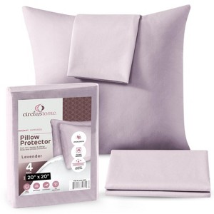 Circles Home, 100% Cotton Zippered Pillow Protector - 1 of 4