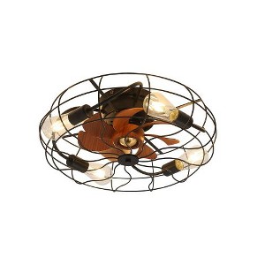 BestParts 20" Industrial 7-Blade Ceiling Fan - Remote Control, 6E26 LED Bulb, Energy-Saving DC Motor - 1 of 4