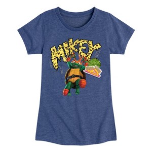 Girls' - Teenage Mutant Ninja Turtles - Michelangelo AKA Mikey Fitted Short Sleeve Graphic T-Shirt - 1 of 4