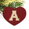 Alma College Primary Logo Heart Love Wood Christmas Tree Holiday Ornament - 2 of 3