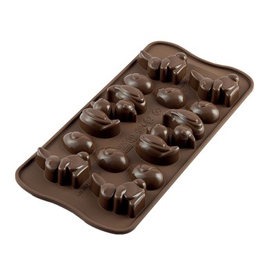 Silikomart Silicone Chocolate Mold: Mini Tablet, 12 Cavities