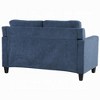 Royal Hampton Loveseat, Track Armrest, 58 Inch, Blue Fabric w Tufted Backrest - 3 of 4
