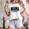 Coquette Leopard Mama T-Shirt, Retro Bow Varsity Tee for Trendy Moms| OrnamentallyYou - 4 of 4