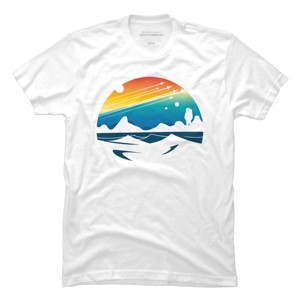 Men's Design By Humans Scenic colorful space view shuttle pilot science fiction art By happycolours T-Shirt - 1 of 4